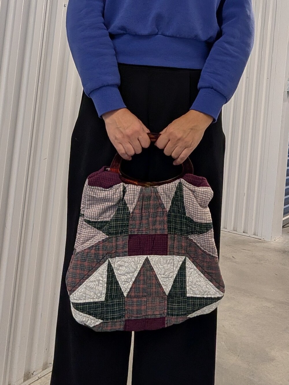 ooak VINTAGE QUILT tote bag purse